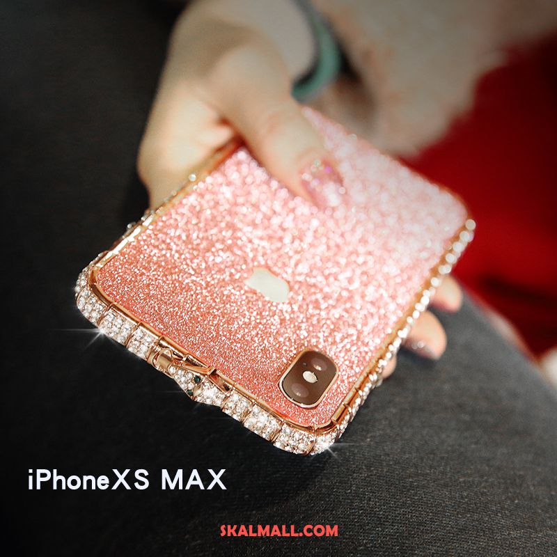 iPhone Xs Max Skal Net Red Pulver Metall Mobil Telefon Trend Fodral Köpa