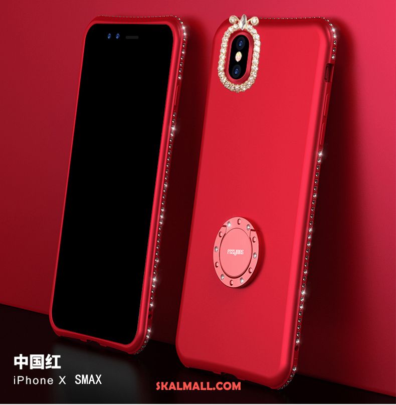 iPhone Xs Max Skal Silikon Trend Varumärke Ring Net Red Fallskydd Köpa