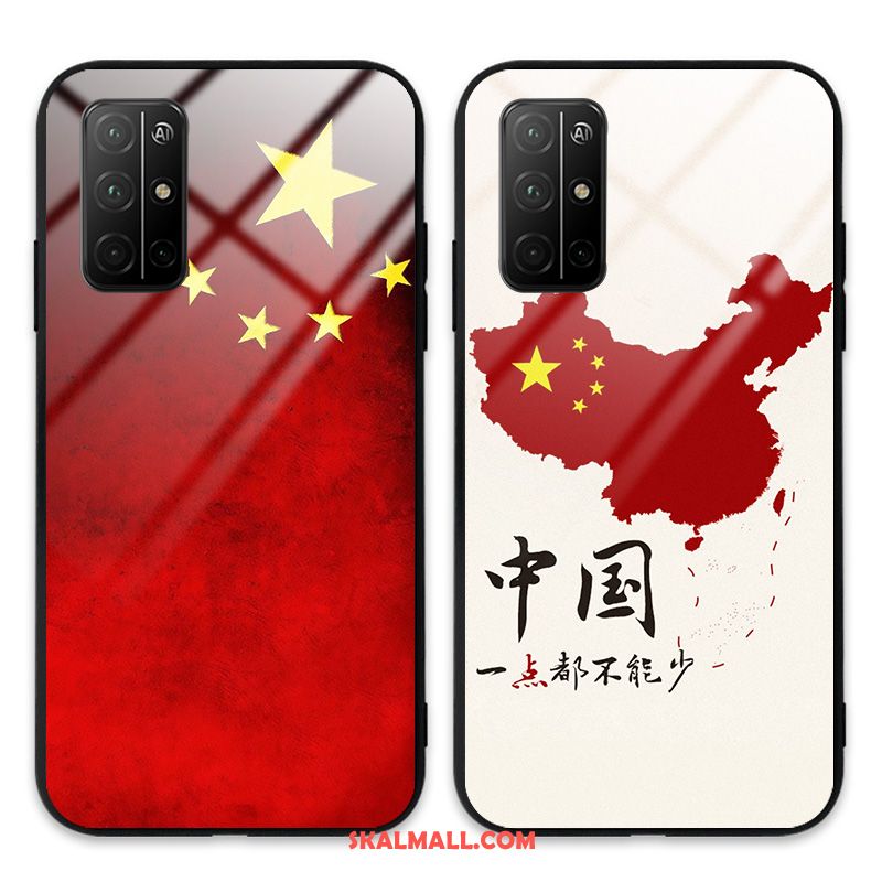 Honor View30 Pro Skal Skydd Glas Mobil Telefon Kinesisk Stil Röd På Rea