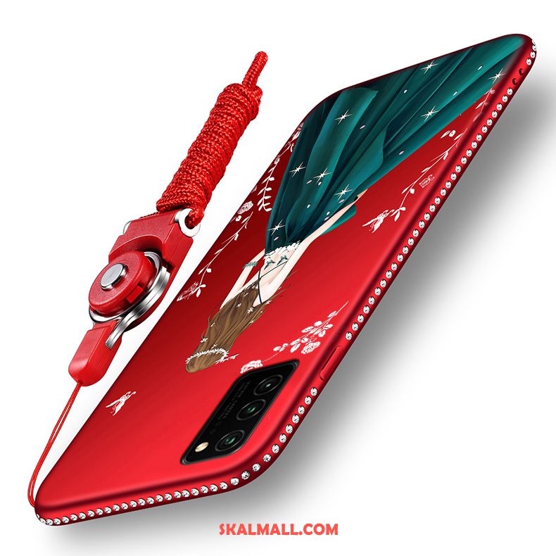 Honor View30 Skal Mobil Telefon Trend Varumärke Net Red Röd Nubuck Billigt