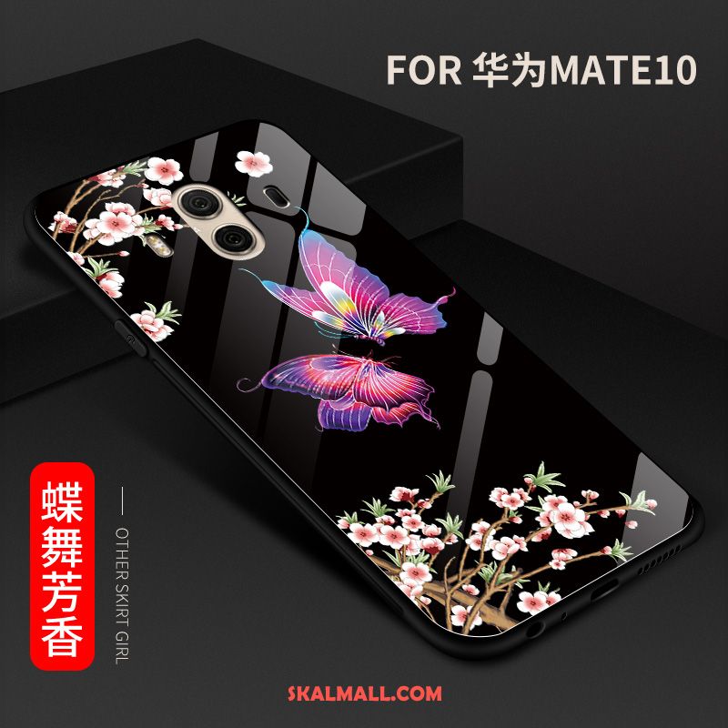 Huawei Mate 10 Skal Glidskydds Svart Glas Mobil Telefon Billig