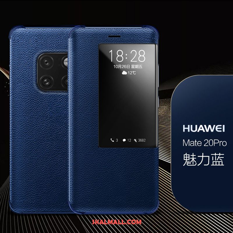Huawei Mate 20 Pro Skal Mobil Telefon Business All Inclusive Fallskydd Äkta Läder Rea