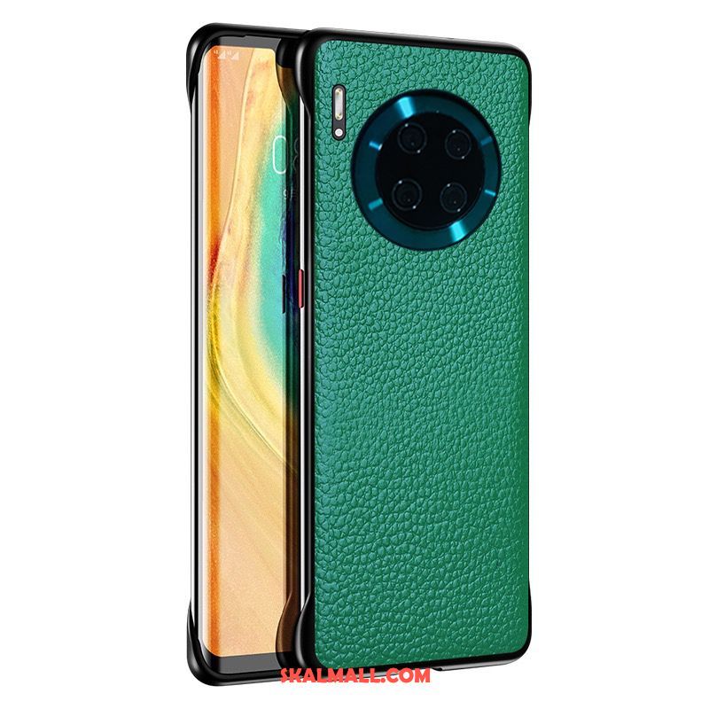 Huawei Mate 30 Skal Lyxiga Grön Business Mobil Telefon Läder Fodral Online