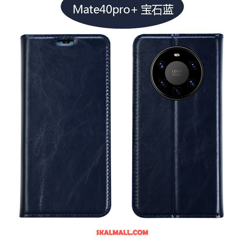 Huawei Mate 40 Pro+ Skal Äkta Läder Fallskydd Mobil Telefon Business Högt Utbud Rea