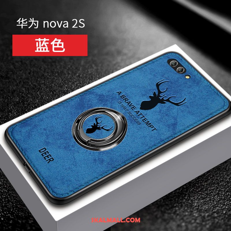Huawei Nova 2s Skal Blå Support Kreativa Ring Mobil Telefon Fodral Billigt