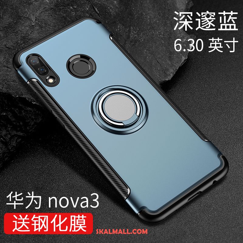 Huawei Nova 3 Skal Support Mjuk Ny Silikon Blå Rea