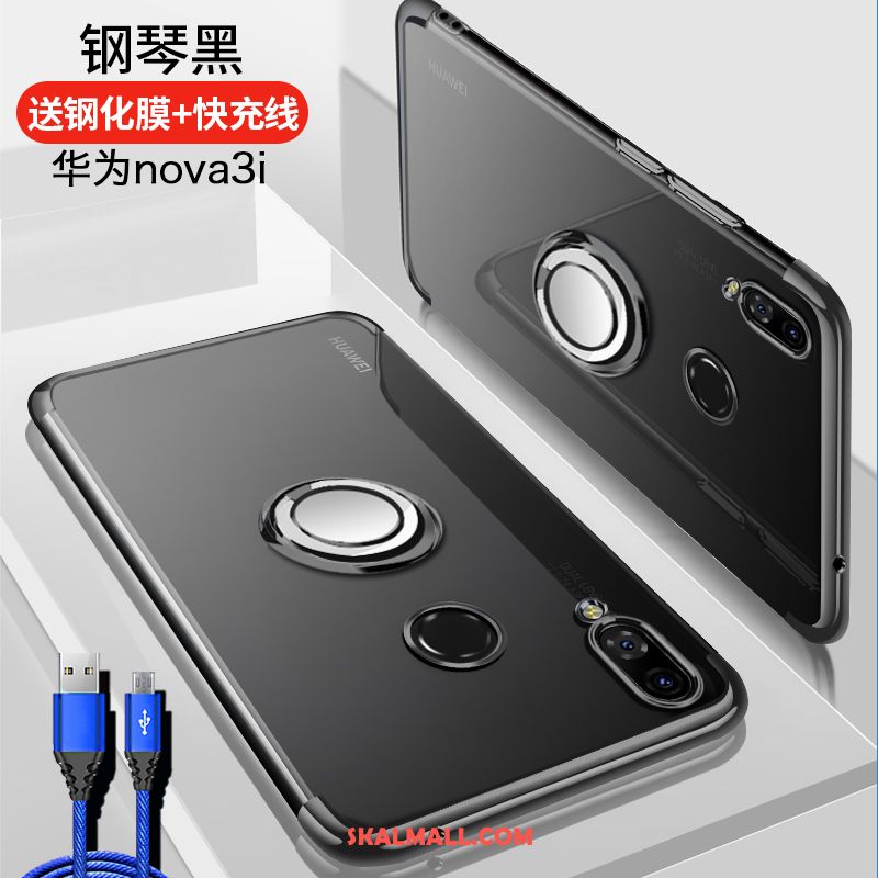 Huawei Nova 3i Skal Mobil Telefon Svart Silikon Högt Utbud Transparent Fodral Billig