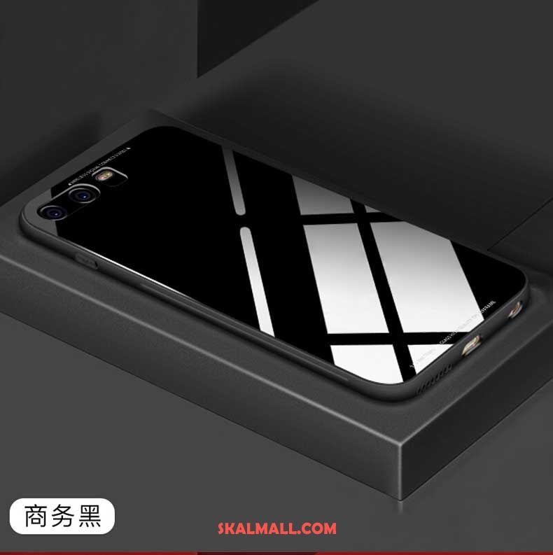 Huawei P10 Skal Pu Svart Vit Mobil Telefon Glas Rea