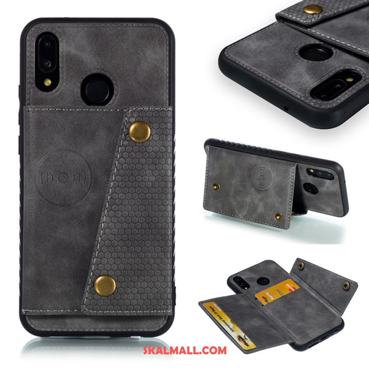Huawei P20 Lite Skal Grå Skydd Mobil Telefon Magnetic Fallskydd På Nätet