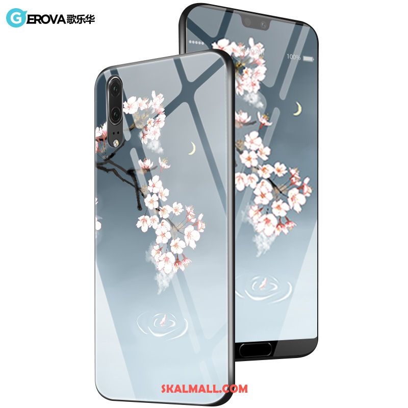 Huawei P20 Pro Skal Enkel Spegel Bakre Omslag Grå Skydd Fodral Köpa
