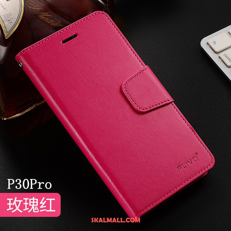Huawei P30 Pro Skal Röd All Inclusive Läderfodral Trend Mjuk Till Salu