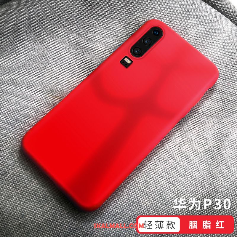 Huawei P30 Skal Röd Kreativa Fallskydd Enkel Slim På Nätet