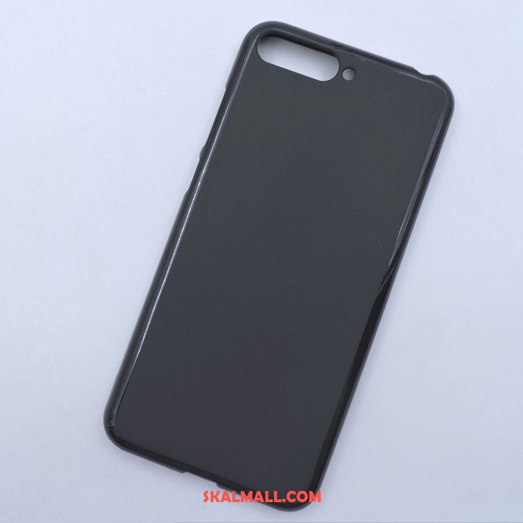 Huawei Y6 2018 Skal Mobil Telefon Duk Transparent Nubuck Mjuk Fodral Butik
