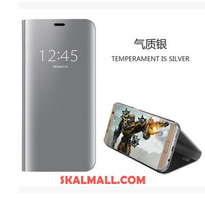 Huawei Y6 2018 Skal Support Silver Mobil Telefon Täcka Läderfodral Rea