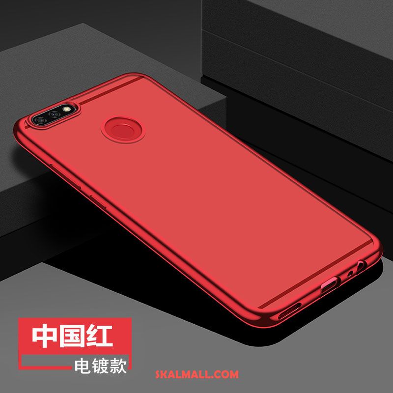 Huawei Y7 2018 Skal Skydd All Inclusive Silikon Röd Mobil Telefon Fodral Köpa