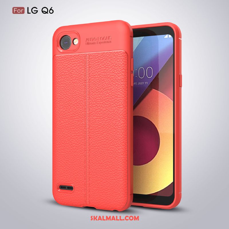 Lg Q6 Skal Röd Mobil Telefon All Inclusive Mjuk Solid Färg Rea