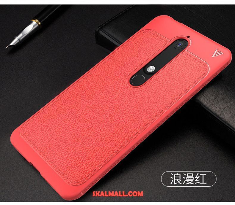 Nokia 6.1 Skal Mjuk Mobil Telefon Fallskydd Röd All Inclusive Billigt