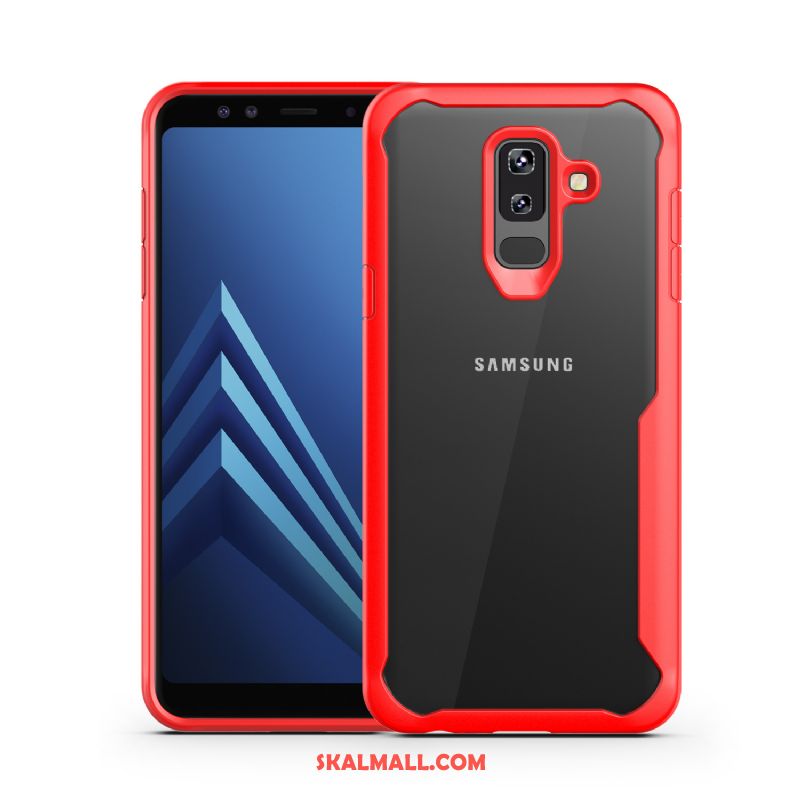 Samsung Galaxy A6+ Skal Fallskydd Mobil Telefon Röd Stjärna Silikon Köpa