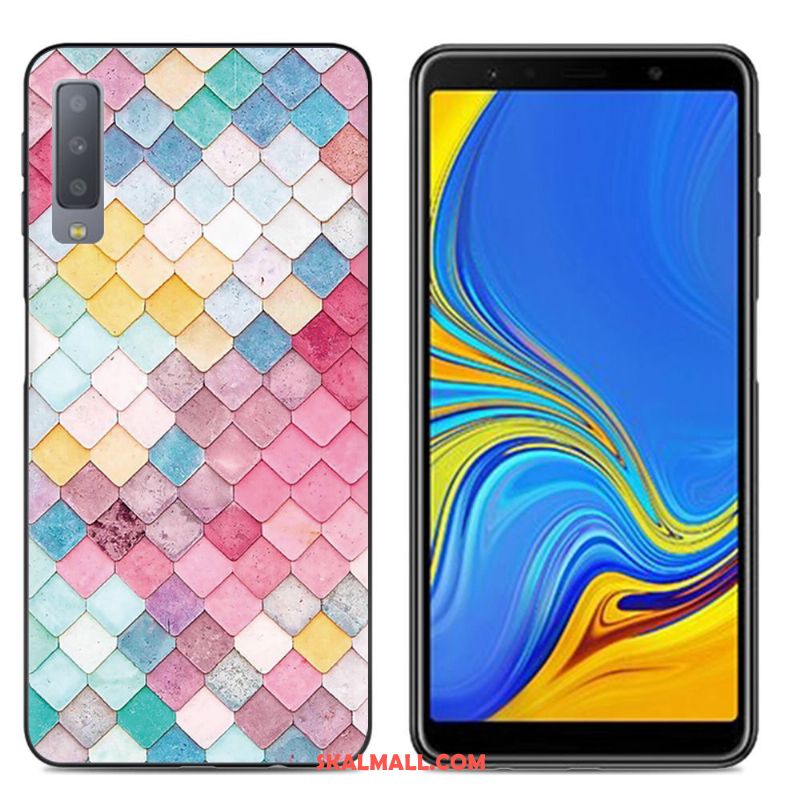 Samsung Galaxy A7 2018 Skal Färg Målade Mobil Telefon Fallskydd Kreativa Rea