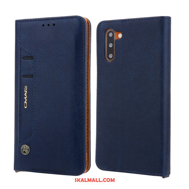 Samsung Galaxy Note 10 Skal Kort Blå Stjärna Läderfodral Mobil Telefon Köpa