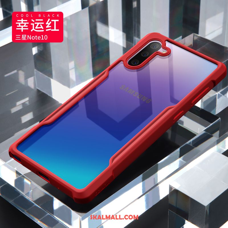 Samsung Galaxy Note 10 Skal Transparent Skydd Net Red Trend Varumärke Personlighet Rea