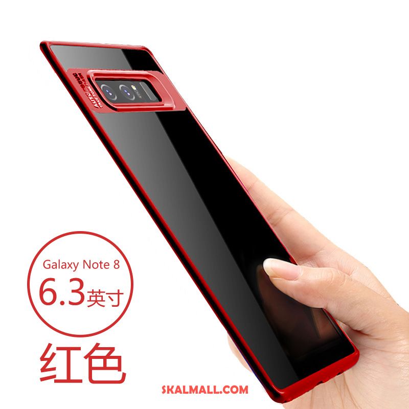 Samsung Galaxy Note 8 Skal Röd Mobil Telefon Fallskydd Ny Transparent Rea