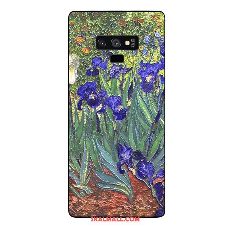 Samsung Galaxy Note 9 Skal Personlighet Hög Oljemålning Lättnad Grön Fodral Billigt