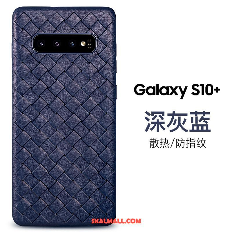 Samsung Galaxy S10+ Skal Mjuk Fallskydd Andningsbar Blå Personlighet Fodral Billig