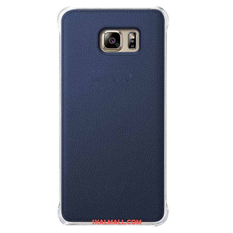 Samsung Galaxy S7 Edge Skal Mörkblå Läderfodral Mobil Telefon Stjärna Skydd Till Salu