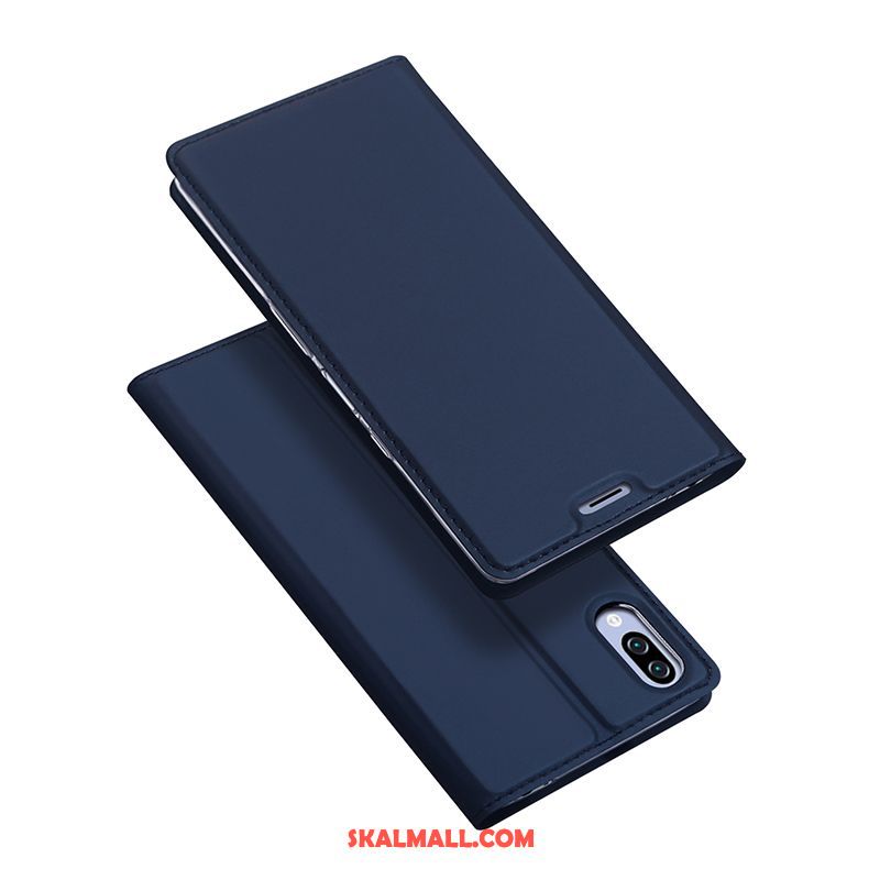 Sony Xperia L3 Skal Läderfodral All Inclusive Mobil Telefon Mörkblå Täcka Billigt