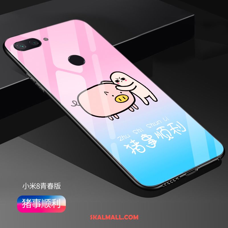 Xiaomi Mi 8 Lite Skal Kreativa Glas Spegel Hård Personlighet Billigt