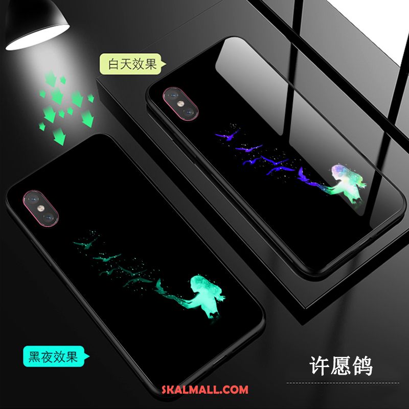 Xiaomi Mi 8 Pro Skal Lysande Transparent Mönster Mobil Telefon Glas Fodral Billig