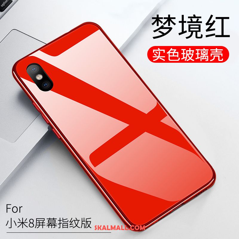 Xiaomi Mi 8 Pro Skal Ungdom Hård Fallskydd Röd Net Red Rea