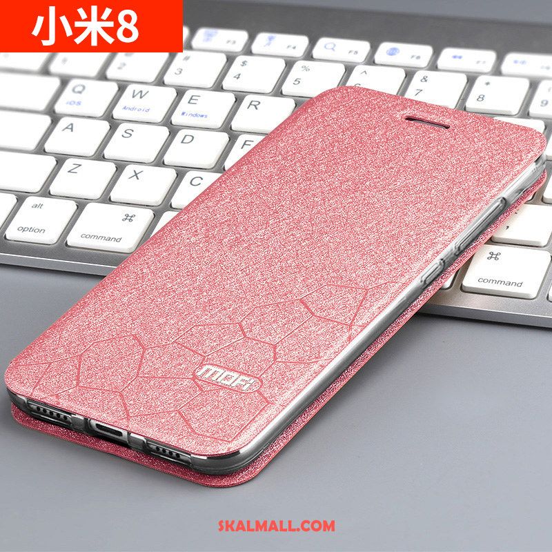 Xiaomi Mi 8 Skal Clamshell Trend Varumärke Rosa Nubuck Silikon Billiga