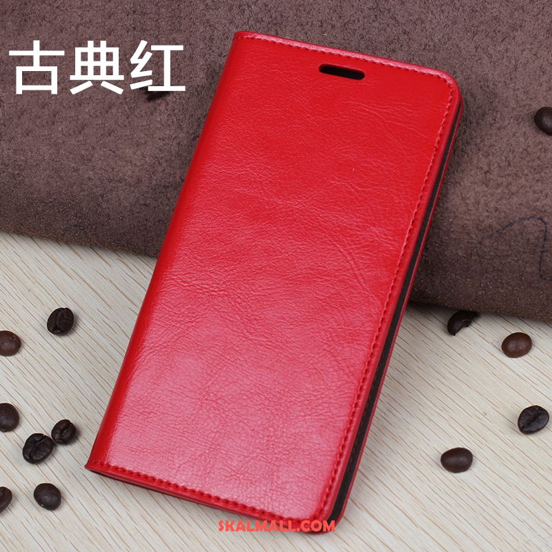 Xiaomi Mi Max 2 Skal Täcka Röd Skydd Äkta Läder Mobil Telefon På Nätet