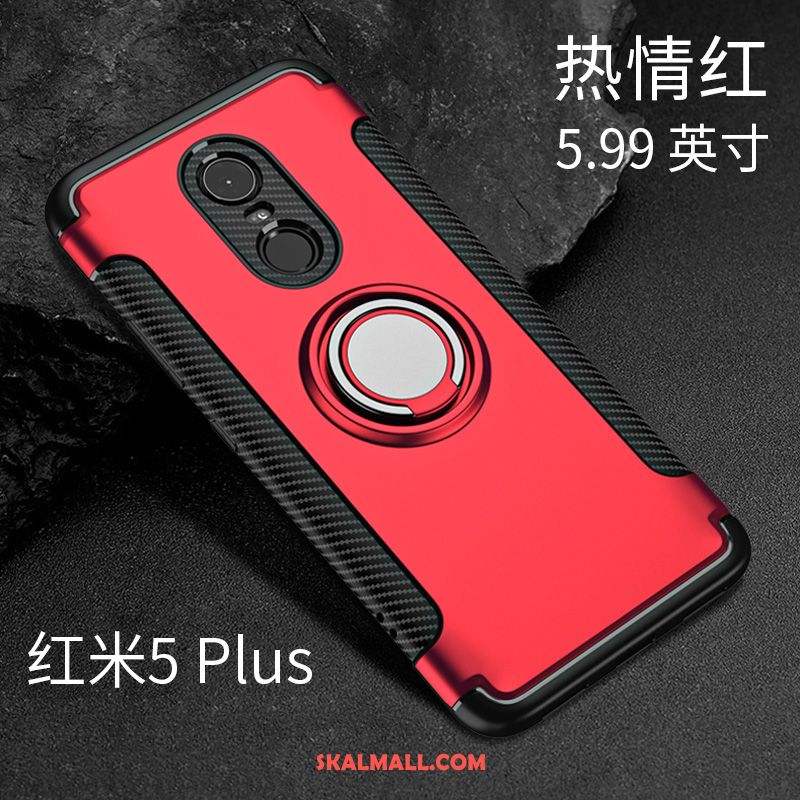Xiaomi Redmi 5 Plus Skal Mjuk Mobil Telefon Röd Support Fallskydd Fodral Billiga