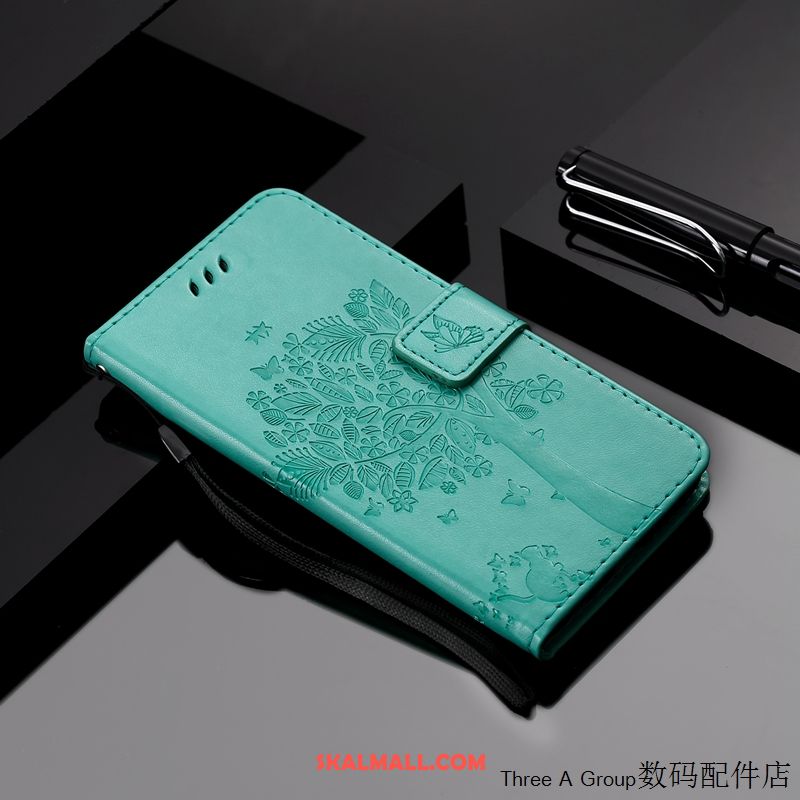 Xiaomi Redmi 6a Skal Fallskydd Grön Läderfodral Clamshell Mjuk Fodral Billig