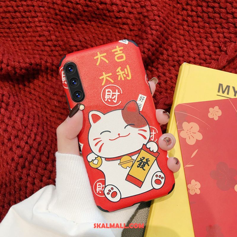Xiaomi Redmi Note 8t Skal Silke Mobil Telefon Röd Nubuck Mjuk Butik