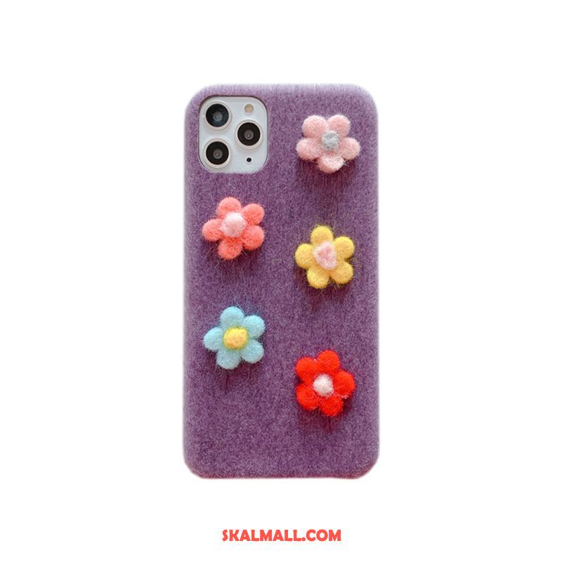 iPhone 11 Pro Max Skal Blommor Skydd Kreativa Vind Purpur Online