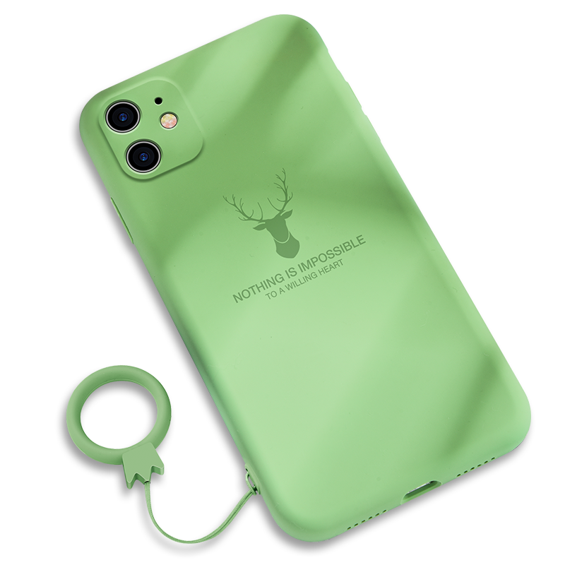 iPhone 11 Skal Silikon Trend Varumärke All Inclusive Grön Mobil Telefon Fodral Till Salu