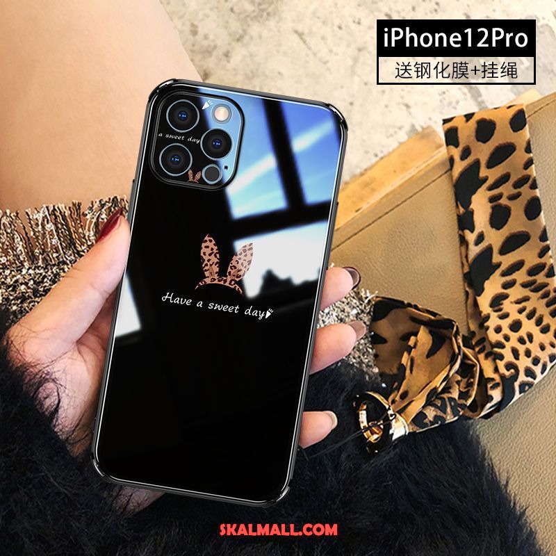 iPhone 12 Pro Skal Skydd Leopard Mobil Telefon Glas Hängsmycken Rea