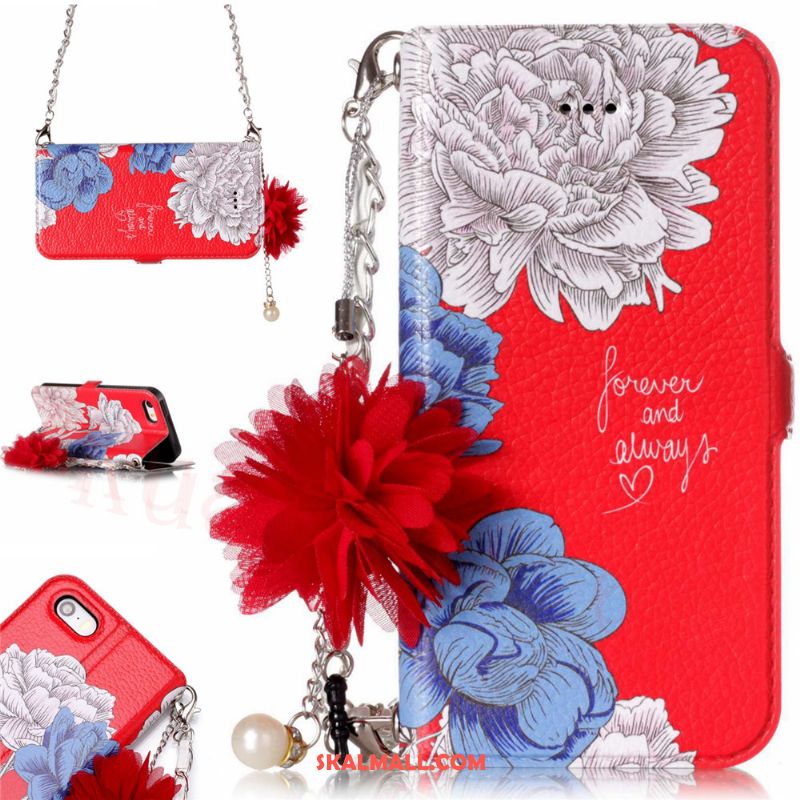 iPhone 5 / 5s Skal Blommor Tredimensionell Täcka Textil Mobil Telefon Fodral Billigt