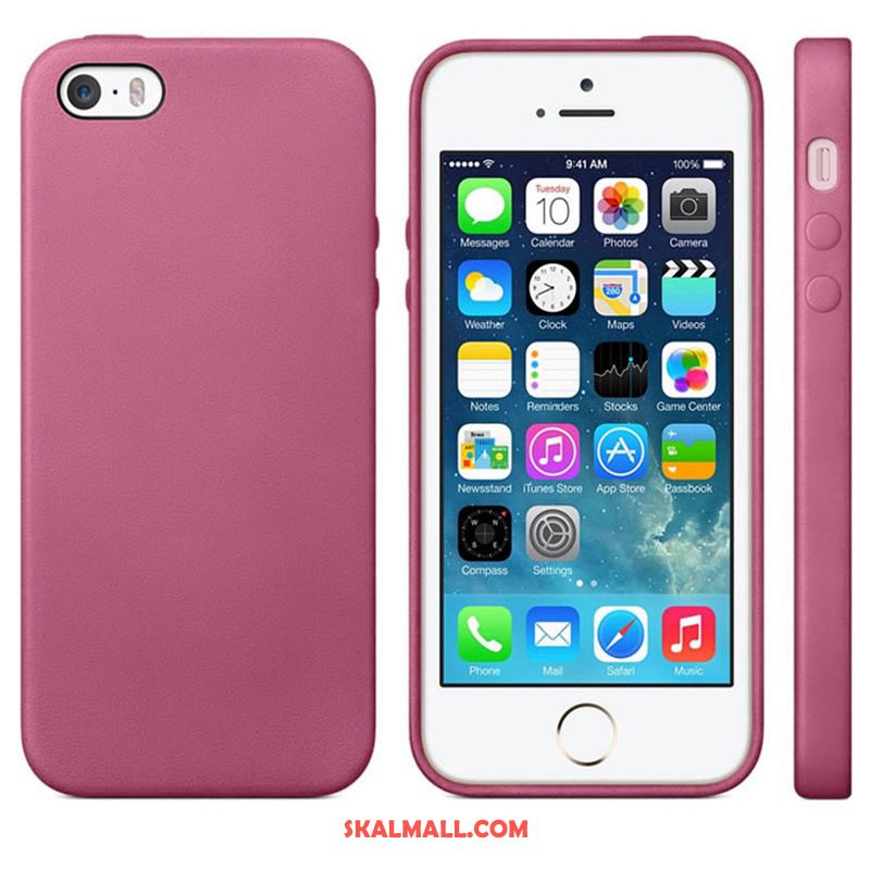 iPhone 5 / 5s Skal Rosa Skydd Läderfodral All Inclusive Mesh Billigt