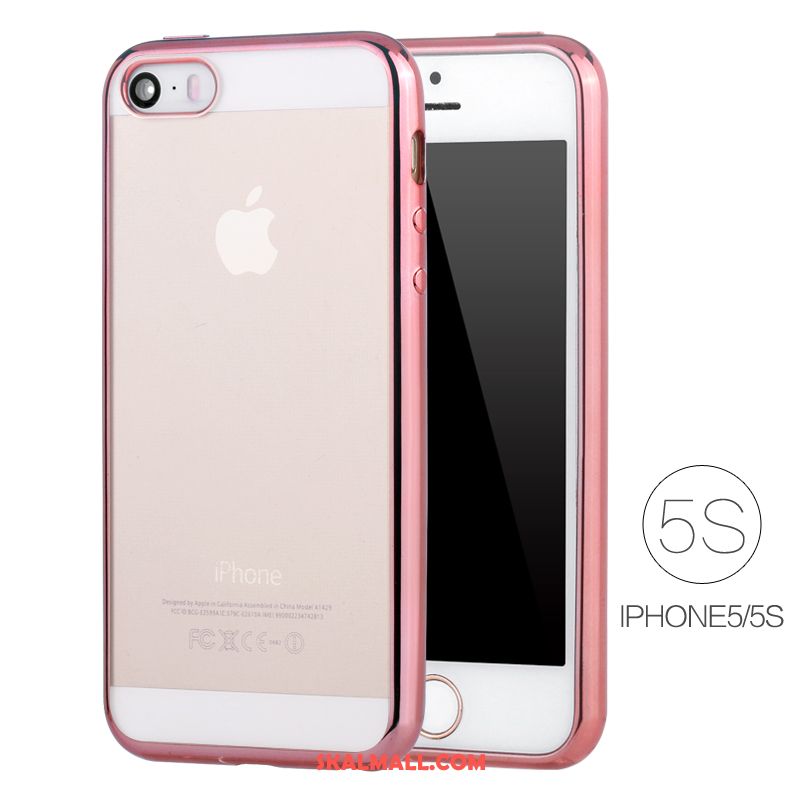iPhone 5 / 5s Skal Slim Mobil Telefon Rosa Plating Silikon Billig