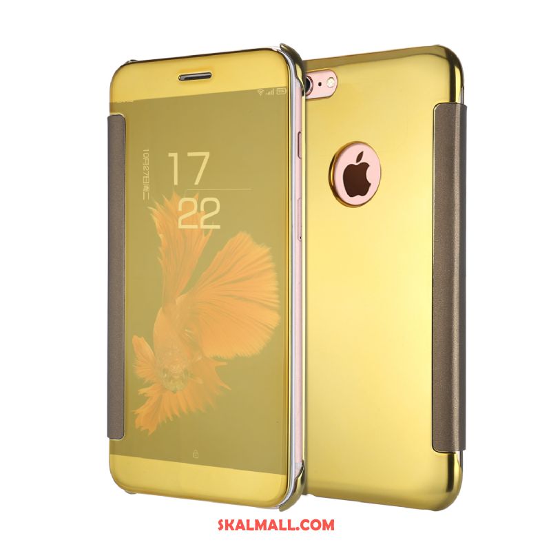 iPhone 6 / 6s Skal Skydd Guld Plating Läderfodral Mobil Telefon Billig