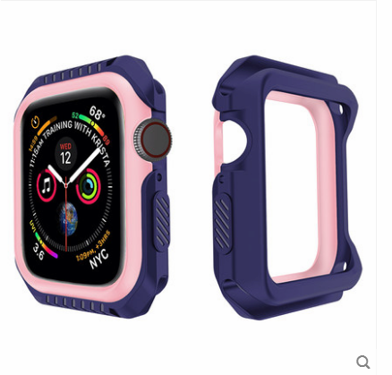 Apple Watch Series 1 Skal Silikon Fallskydd Blå Frame Fodral Köpa