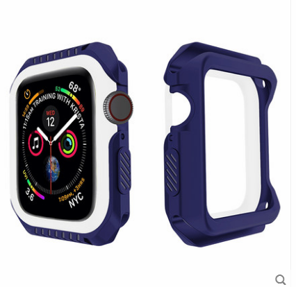 Apple Watch Series 1 Skal Silikon Fallskydd Blå Frame Fodral Köpa