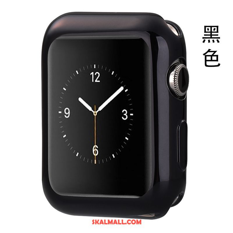 Apple Watch Series 2 Skal All Inclusive Silikon Plating Svart Mjuk Rea