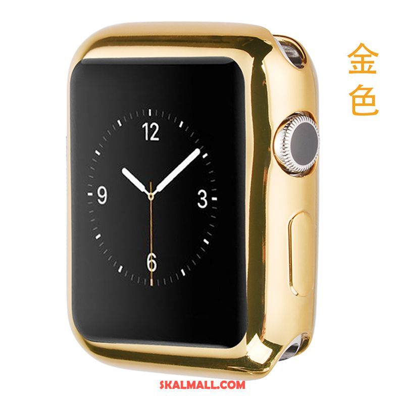 Apple Watch Series 2 Skal All Inclusive Silikon Plating Svart Mjuk Rea