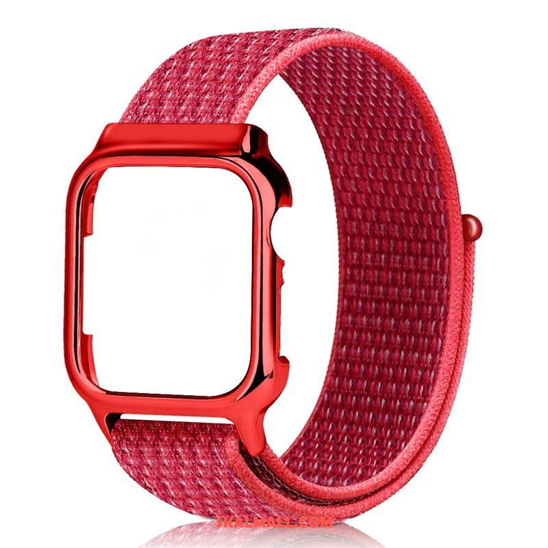 Apple Watch Series 3 Skal Kreativa Röd Nylon Svart Trend Fodral På Nätet